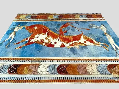 Minoic Art - Palace of Cnossos in Crete Low-poly 3D model