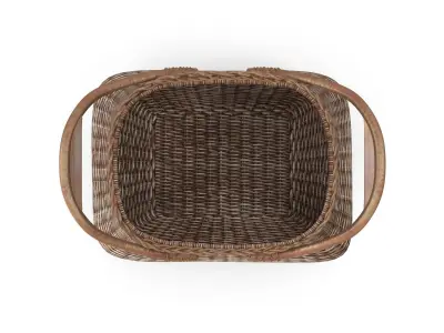 Jacquelyne Wood Handled Basket Free 3D model