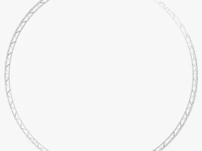 Circle Triangular Truss Full diameter 1000cm 3D model