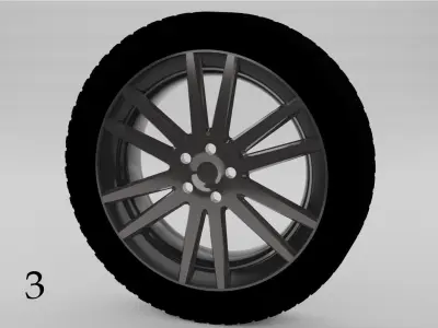 wheel tyres and wheels Free 3D model