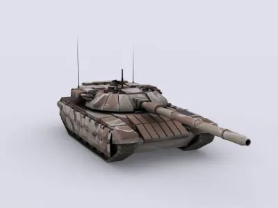 Panzer military tank Low-poly 3D model