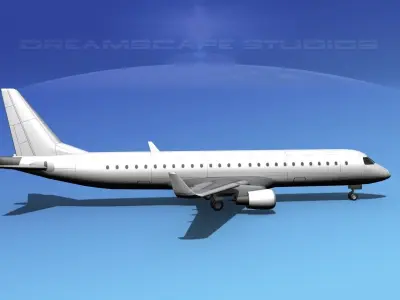 Embraer E-190 LP SS 3D model