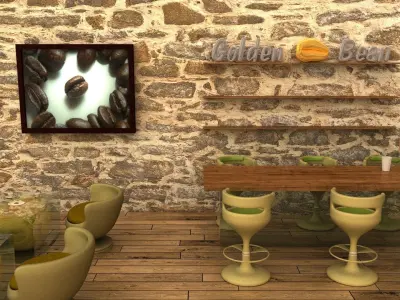 Coffeeshop assets Free 3D model