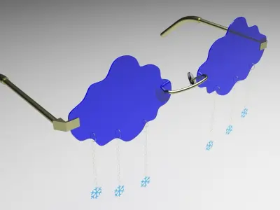 Snowfall Sunglasses 3D model