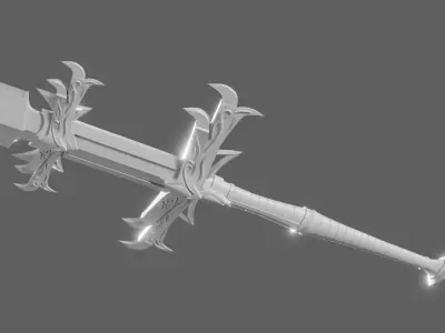 Fantasy Zweihander 3D model