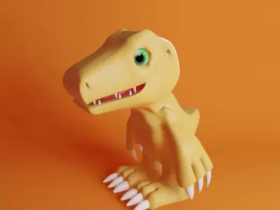 Agumon in 3D model 3D model
