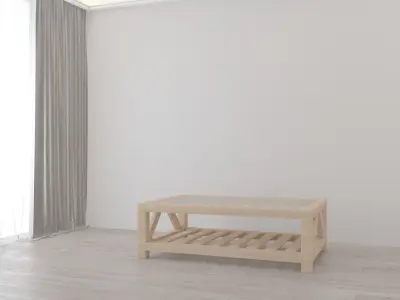 glazed top table for living  Free low-poly 3D model