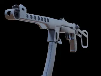PPS-43 gun Low-poly 3D model