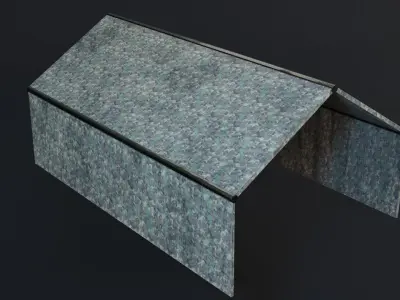 Military Tent - Game Ready - Low Poly PBR 3D Model Low-poly 3D model