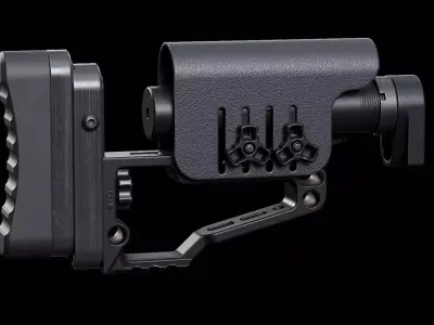 CRC 5001 Rifle Stock Low-poly 3D model