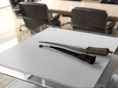 PESH-KABZ samurai sword 3D model