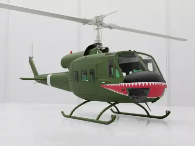Huey Helicopter 3D model