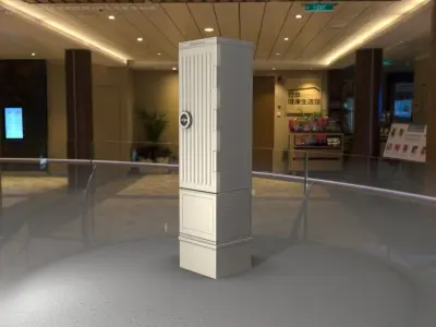 Electrical Distribution Cabinet 112 Low-poly 3D model