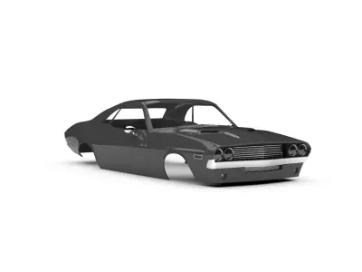 dodge challenger RT 1985 3D print model