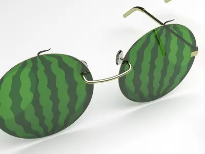 Watermelon Sunglasses Collection 3D model