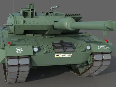 Tank leopard  2 a 6 3D model