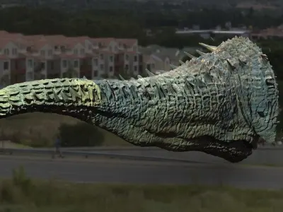 Dragon or dinosaur  tail  3D model