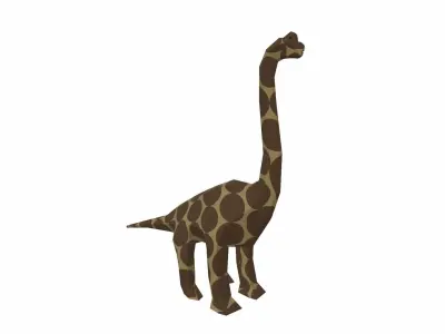 Dinosaur Brachiosaurus - 04 Low-poly 3D model