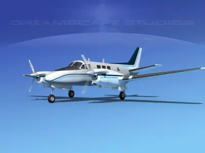 Beechcraft King Air C90 V11 3D model