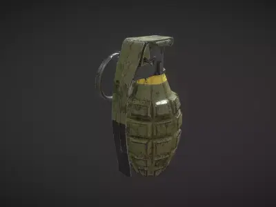 Grenade 3D Model Tactical Military Game Asset 3D model