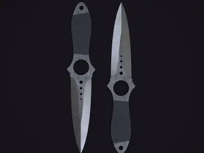 CSGO Skelton Knife Low-poly 3D model