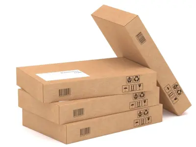 Cardboard Packaging Box 01 3D model