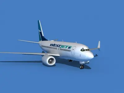 Boeing 737 MAX 7 West Jet 3D model