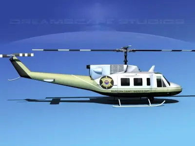 Bell 212 Maricopa County Sheriff 3D model