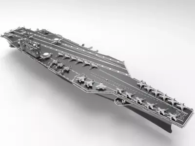 aircraft carrier USS Nimitz CVN 68 3D model