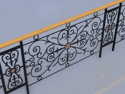 Vintage Forged Fence - Pattern 3D model