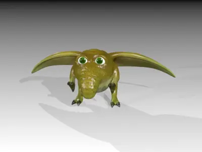 Flying Germ Low-poly 3D model