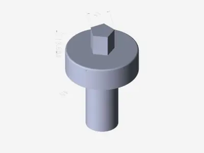 straight pentagonal tool Free 3D model