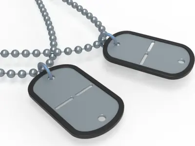 Dog tags 3D model