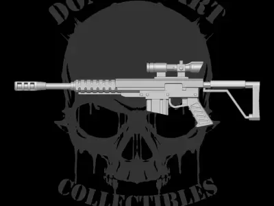 Scifi Sniper 3D Printable Files for Action Figures 3D print model