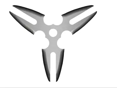 Throwing Star from the movie Resident Evil Low-poly 3D model