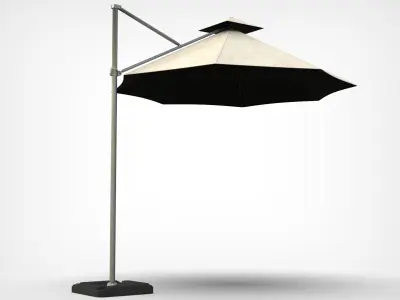 Outdoor Umbrella Realistic Low poly  Low-poly 3D model
