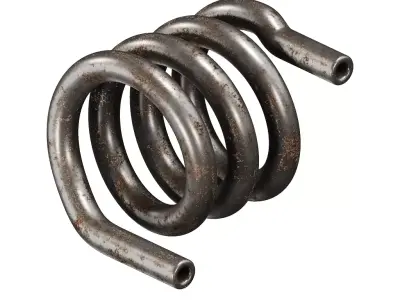 Rusty Spiral Heating Coil 3D model