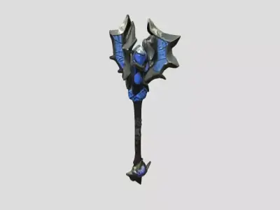 Blue Staff by Tripo Free 3D model