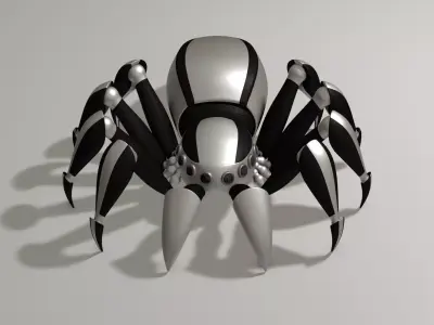 Spider Robot Low-poly 3D model
