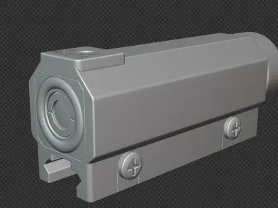 HK Hensoldt Universal Rifle Optic HKV ZF Low-poly 3D model