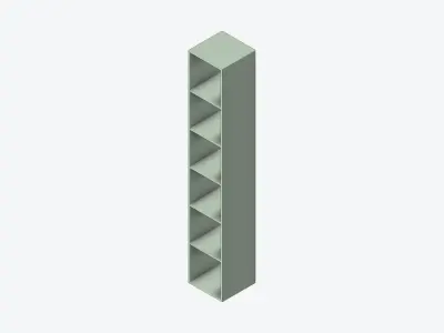 Kinda Locker - Plastic - Locka - Six Tier Low-poly 3D model