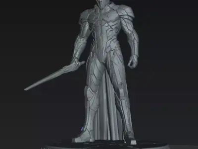 Knight Prime Sentinel Commander 32mm STL SciFi Miniature 3D print model