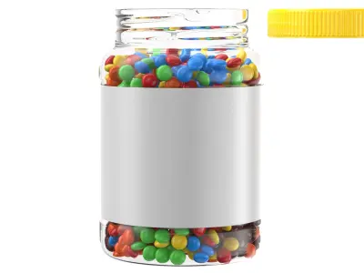 Candy Jar White Label 3D model