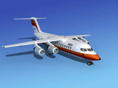 BAe 146-200 PSA 3D model