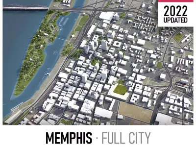 Memphis Low-poly 3D model