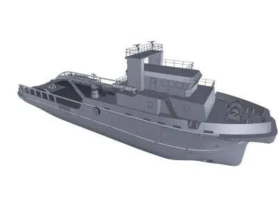 47m Anchor Handling Tug ship 3D model