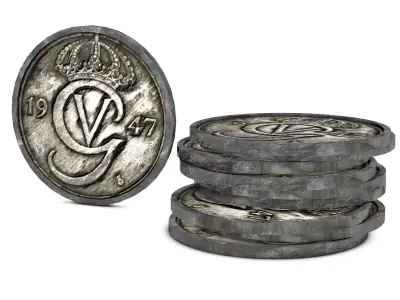 Historic Coins Low-poly 3D model