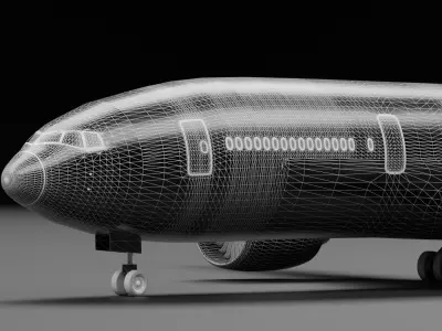 Boeing 777-300ER Emirates Livery 3D model