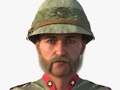 Steampunk Soldier Rigged Animated Low-poly 3D model