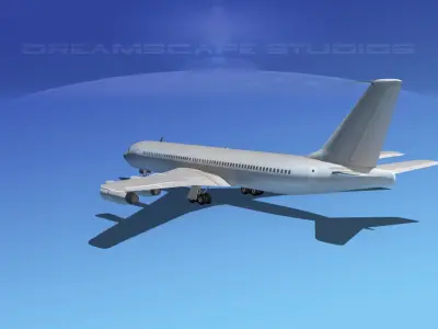 Boeing 707 Bare Metal 3D model